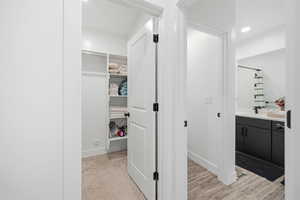 Closet featuring a sink