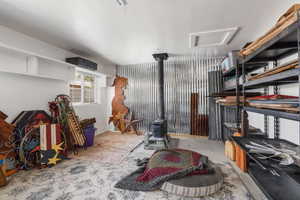 Storage area with attic access