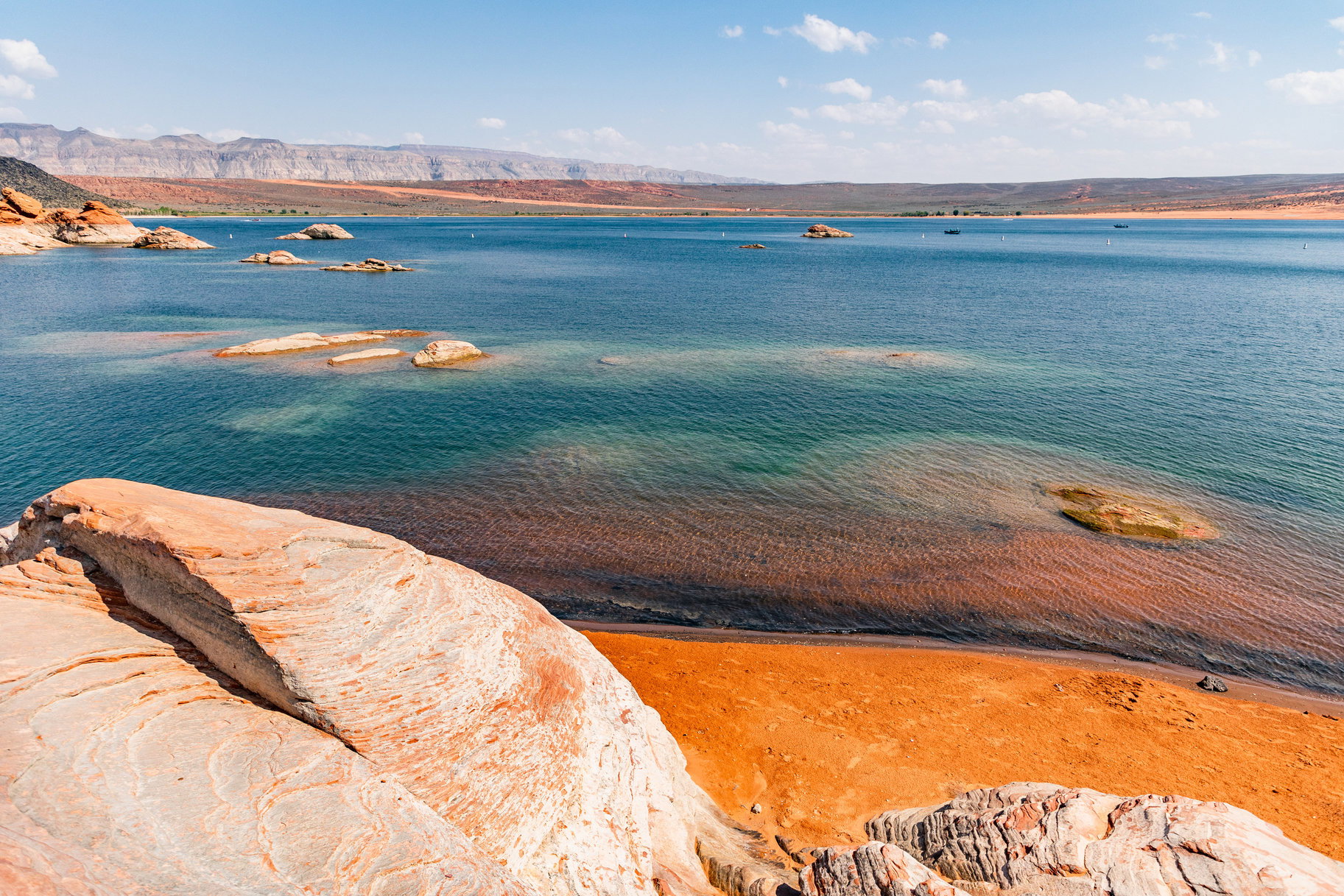Water view featuring mountains