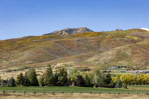 Mountain view with rural landscape