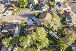 Aerial view of residential area