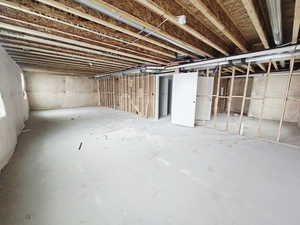 View of unfinished below grade area