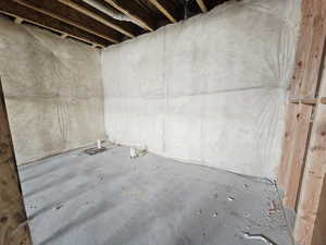 View of unfinished below grade area