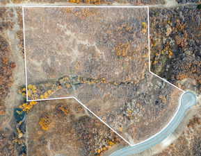 View of rural area with property parcel outlined and a desert landscape