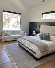 Bedroom featuring hardwood / wood-style flooring