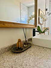 Bathroom view of a sink