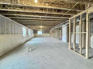 View of below grade area