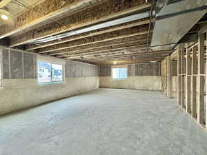 View of below grade area