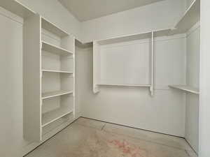 View of walk in closet