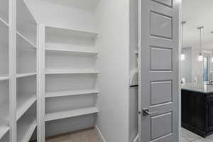 Storage area featuring a sink