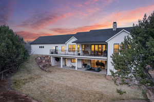 Back of house at dusk