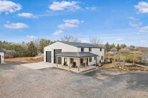 exterior view of barndominium