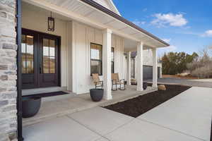 Front porch of main home