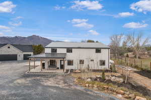 barndominium and house in background