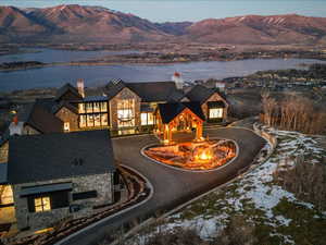 Drone / aerial view of mountains