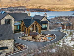 View of asphalt road with curbs