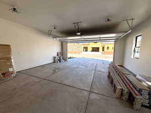Garage with baseboards