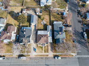 Aerial view of residential area