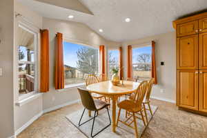 Dining room featuring recessed lighting and baseboards