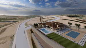 Bird's eye view of a pool area