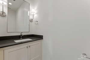 Bathroom featuring vanity