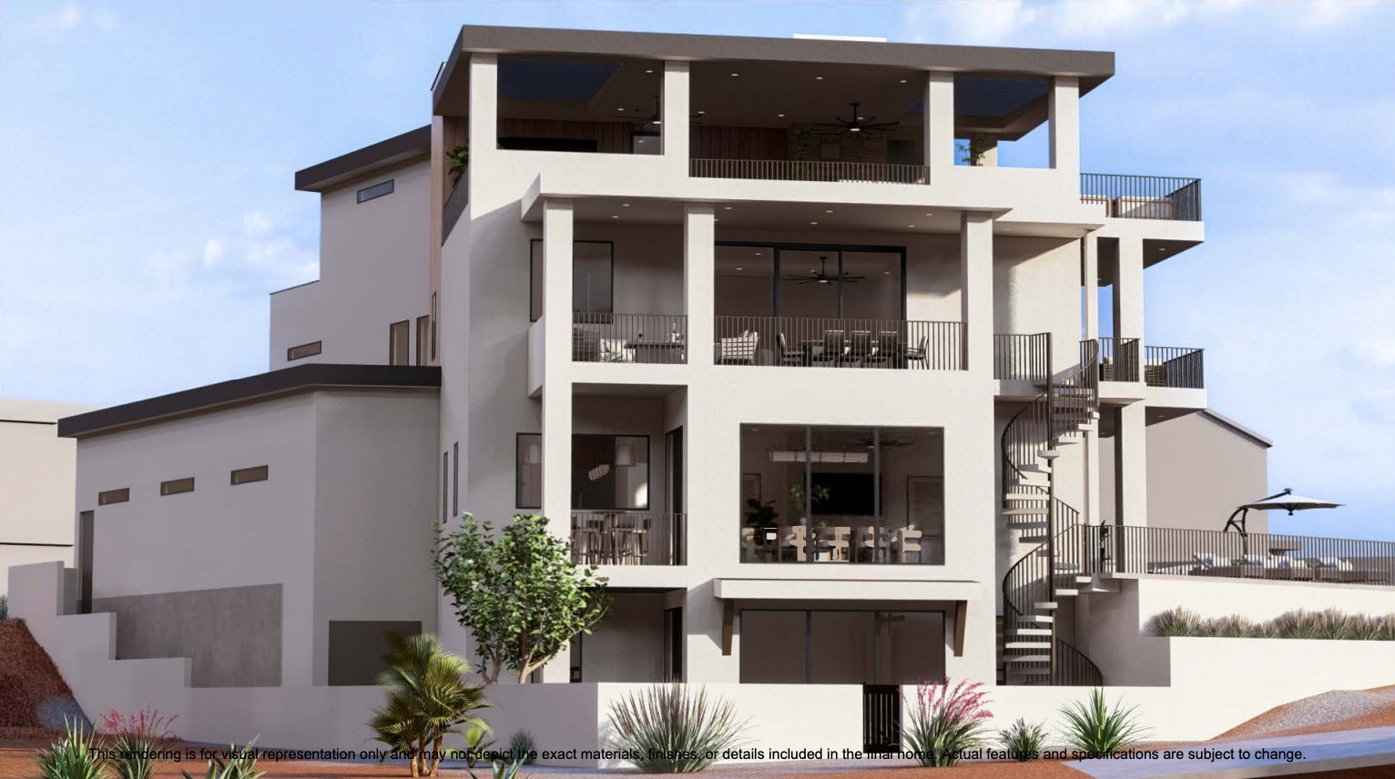 View of property featuring stairway