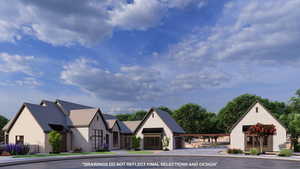 View of front of property with stucco siding