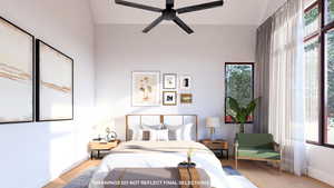 Bedroom featuring wood finished floors