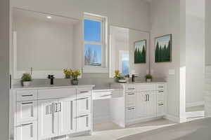 Master bath vanity