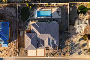 Bird's eye view of a pool