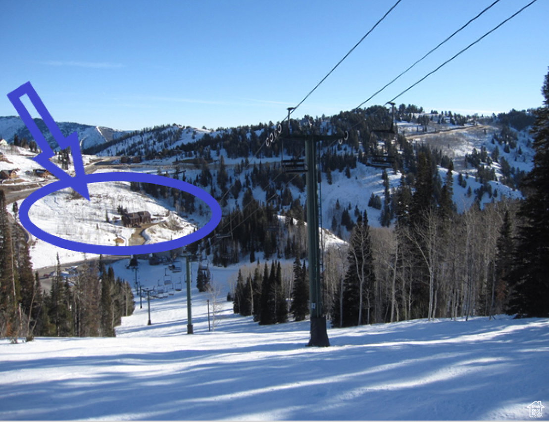 Exterior space featuring a mountain view