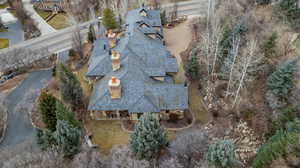 View from above of property