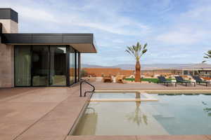 Lounge Area in the Pool with Mountain Views