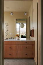 Ensuite Bathroom for Bedroom 3 with Exterior Access and Marble Countertops