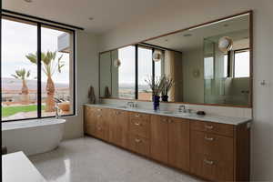 Heated Marble Bench, Heated Floors Throughout the Primary Bathroom & Closet, and Speakers