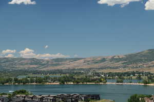 Water view featuring mountains