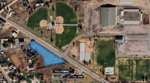 Aerial view of property location