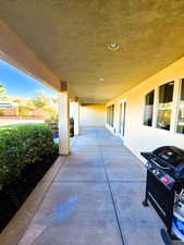 View of patio / terrace featuring a grill