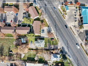 Aerial view of residential area