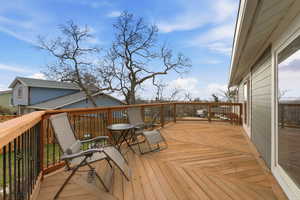 Deck off Primary Suite and Family Room