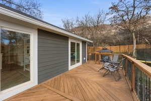 Deck off Primary Suite and Family Room