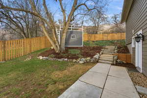 North Side of Home with Large Shed