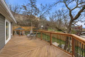 Deck off Primary Suite and Family Room
