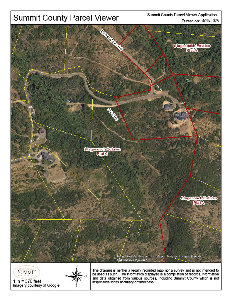Aerial view of property's location