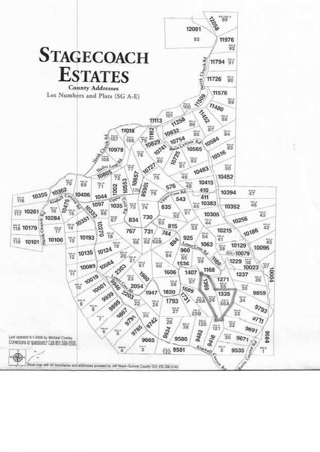 Map of parcels