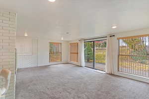 Large family room with tons of natural light