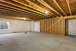 View of unfinished below grade area