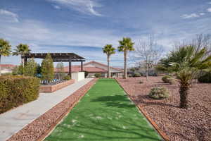 View of community with a bocce ball area