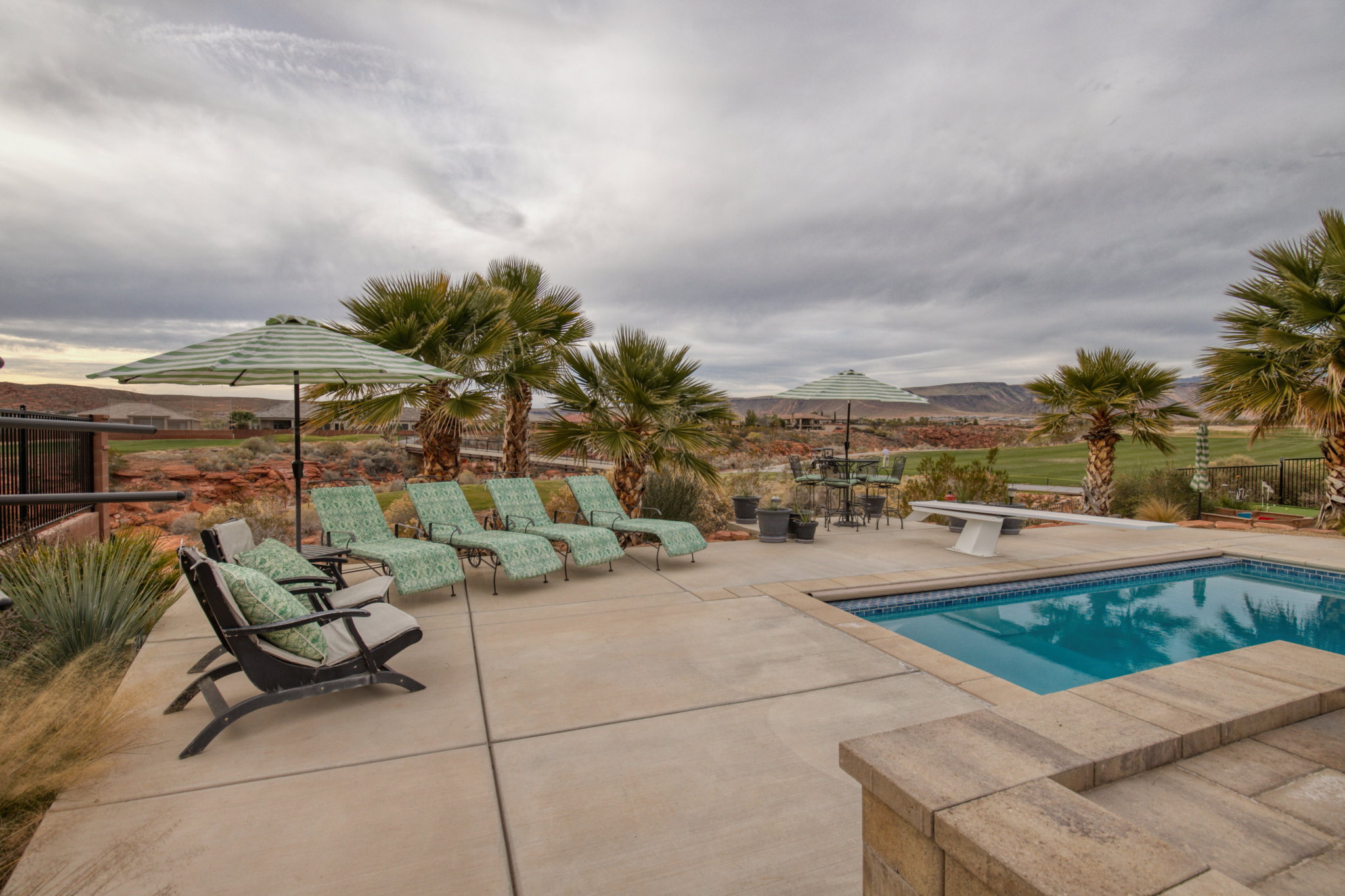 View of pool featuring patio surround
