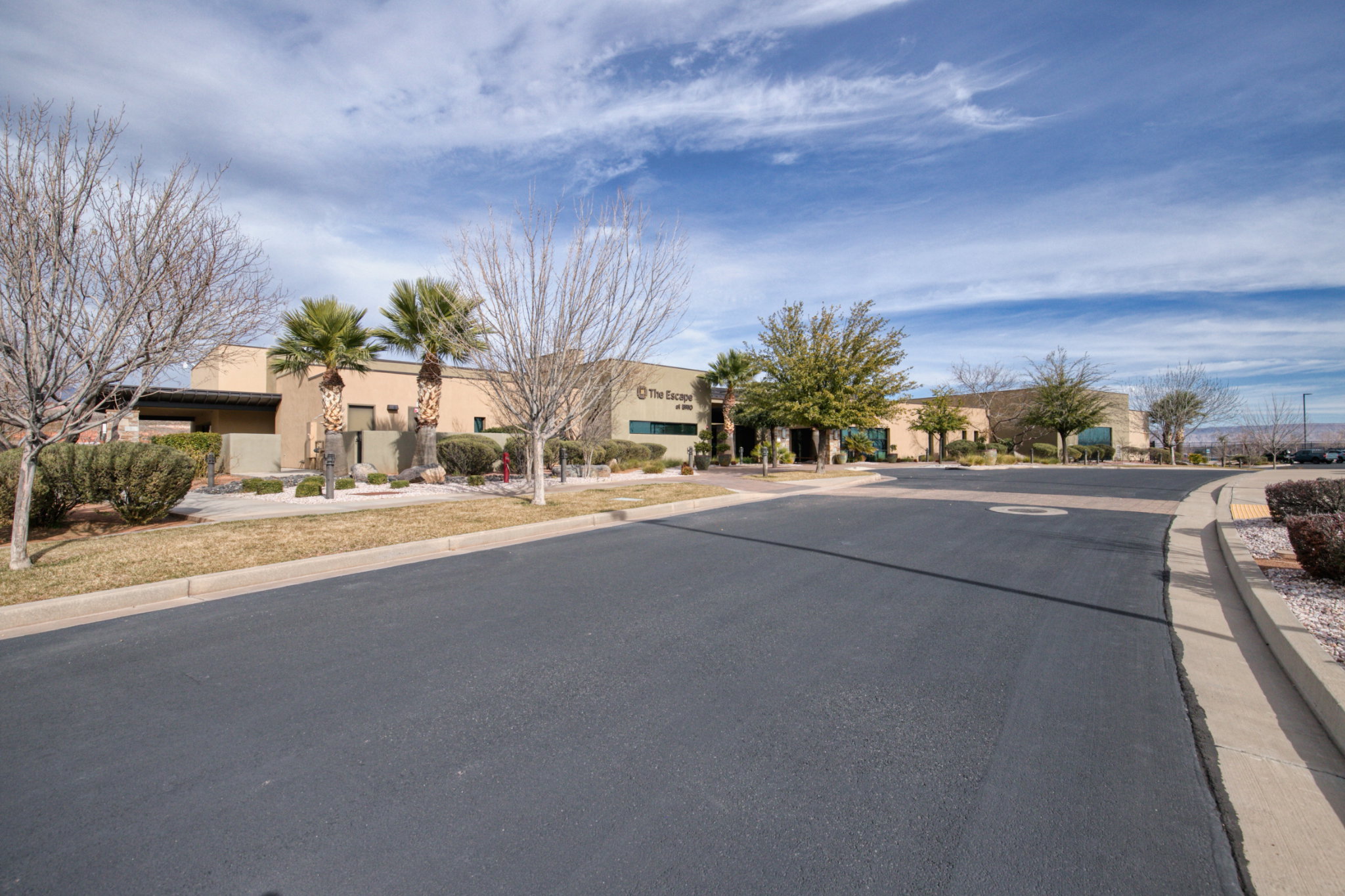 View of front of home featuring stucco siding